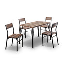 Lamount 5-Piece Dining Set in Natural and Espresso