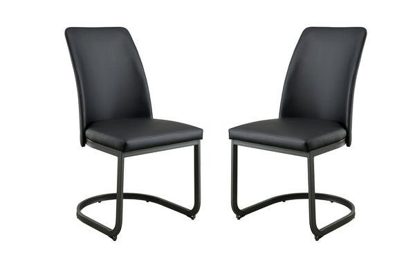 Monte Transitional Faux Leather Upholstered Side Chairs (Set of 2)