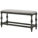 Weighton Padded Counter Height Bench in Dark Gray
