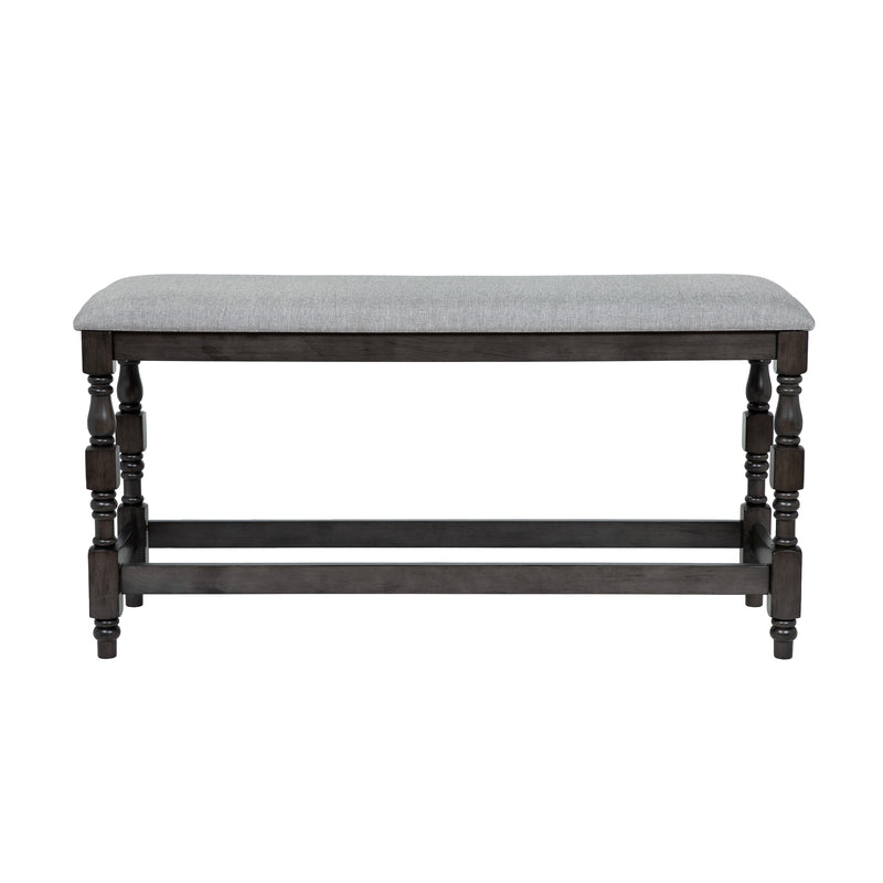 Weighton Padded Counter Height Bench in Dark Gray