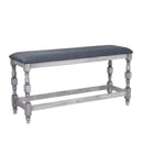 Weighton Padded Counter Height Bench in Antique White