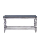 Weighton Padded Counter Height Bench in Antique White