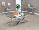 Lorrisa Contemporary Glass Top Sofa Table in Chrome