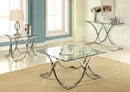 Maxton Contemporary Glass Top End Table