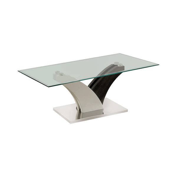 Acarra Contemporary Glass Top Coffee Table