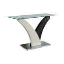 Richene Contemporary Glass Top Console Table