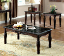 Myrna Traditional Marble Top 3-Piece Table Set