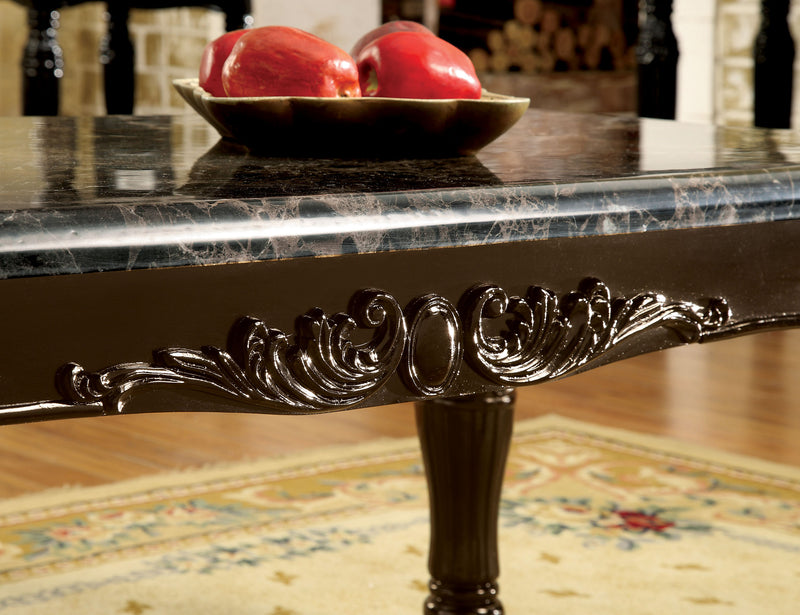 Myrna Traditional Marble Top 3-Piece Table Set