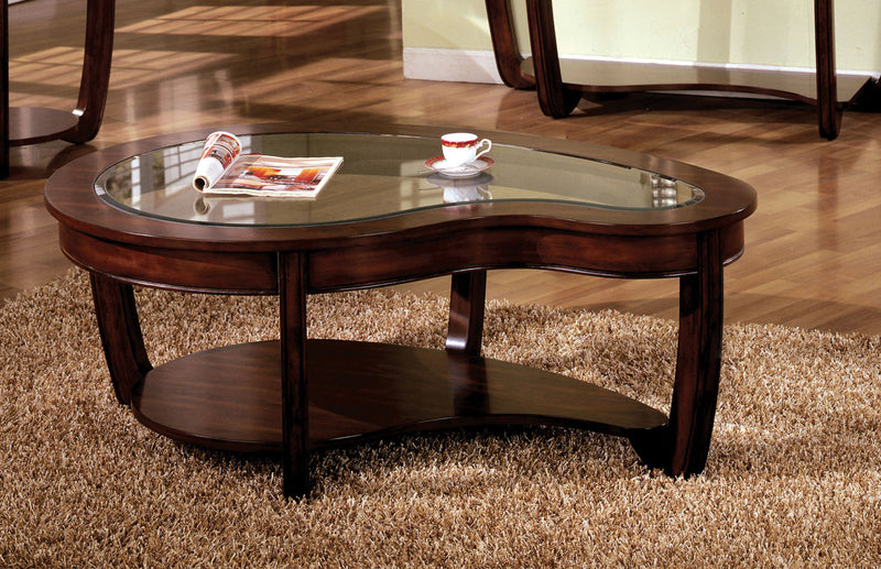 Shervin Transitional Glass Top Coffee Table