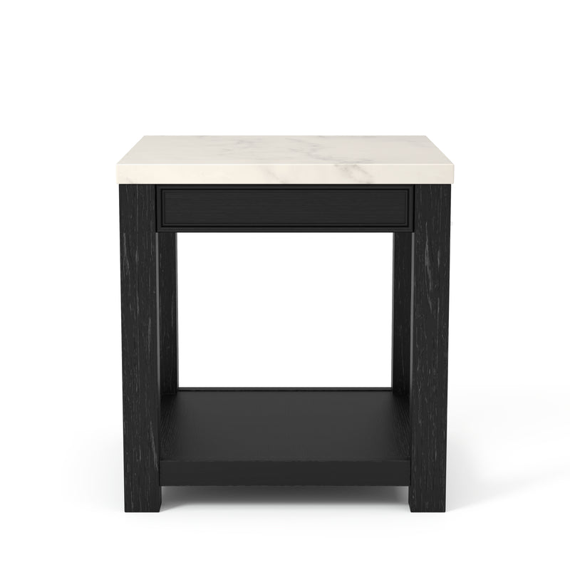 Tateam Transitional Marble Top End Table