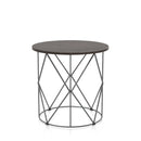 Borche Geometric Base End Table in Walnut