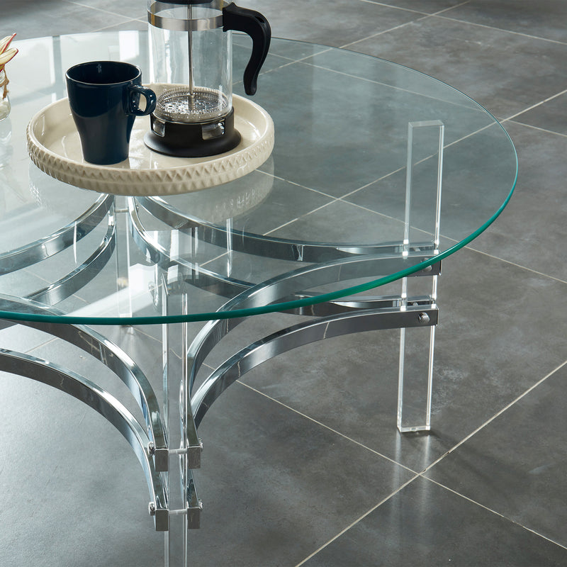Bilmar Glass Top Coffee Table