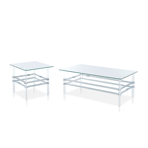 Garlow Contemporary 2-Piece Metal Table Set