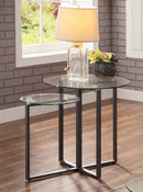 Muria Glass Top End Table