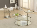 Felix Contemporary Glass Round Swivel Coffee Table