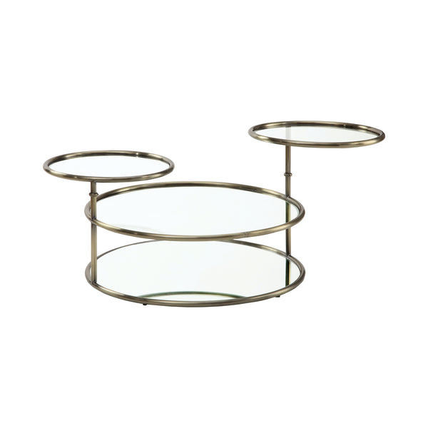 Felix Contemporary Glass Round Swivel Coffee Table