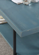 Humere Tray Top Coffee Table in Antique Blue