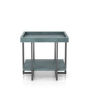 Humere Tray Top End Table in Antique Blue