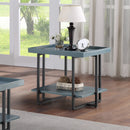 Humere Tray Top End Table in Antique Blue