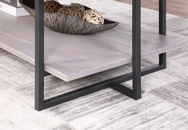 Humere Tray Top Coffee Table in Antique Gray