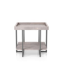 Humere Tray Top End Table in Antique Gray