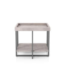 Humere Tray Top End Table in Antique Gray