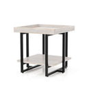 Humere Tray Top End Table in Antique White