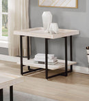 Humere Tray Top End Table in Antique White