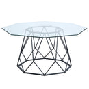 Growder Glass Top Coffee Table in Black