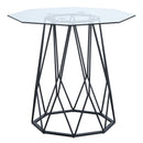 Growder Glass Top End Table in Black
