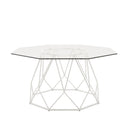Growder Glass Top Coffee Table in White