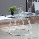 Growder Glass Top Coffee Table in White