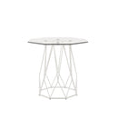 Growder Glass Top End Table in White