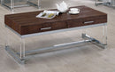 Dundy Contemporary 2-Drawer Coffee Table in Brown