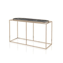 Pope Faux Marble Top Console Table in Black