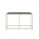 Pope Faux Marble Top Console Table in Black