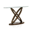 Gormon Contemporary Glass Top Console Table