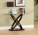 Gormon Contemporary Glass Top Console Table