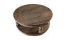 Cintra Rustic Wood Top Coffee Table in Antique Oak