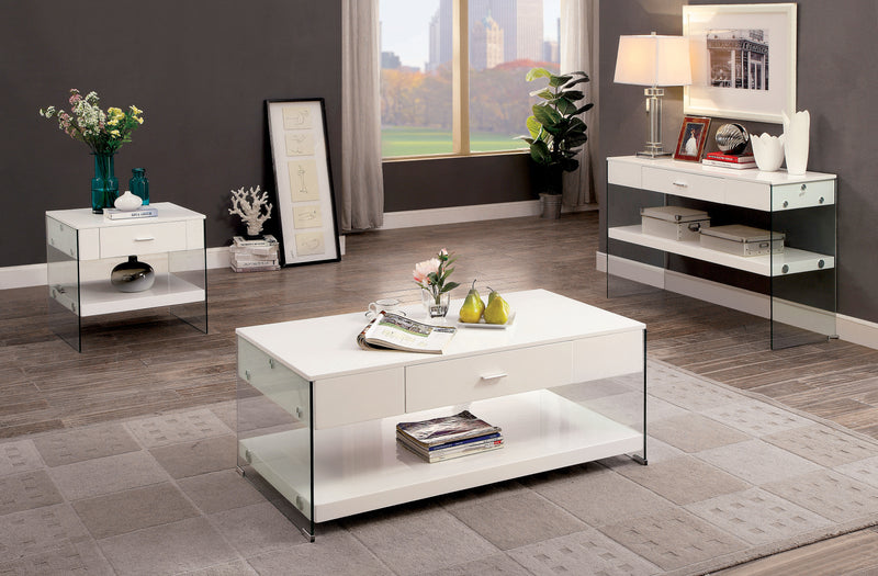 Beliza Contemporary Multi-Storage Sofa Table