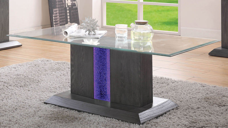 Poelter Contemporary Glass Top Coffee Table