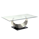 Lovelle Contemporary Glass Top Coffee Table
