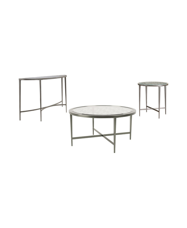 Seridian Contemporary 3-Piece Metal Table Set