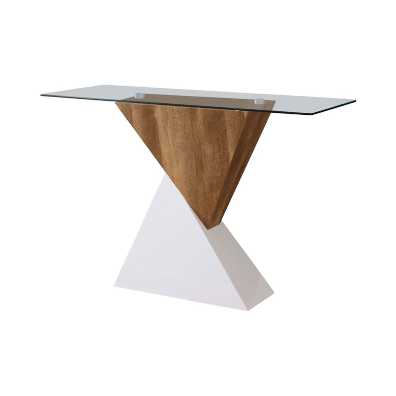 Klyte Contemporary Glass Top Console Table