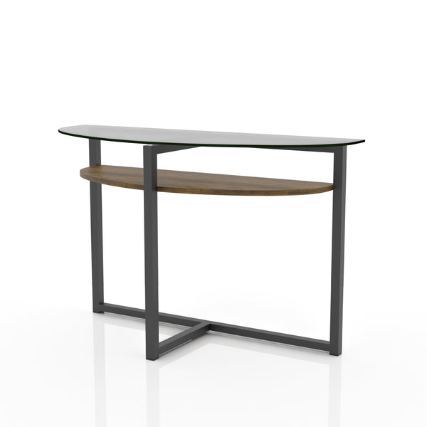 Lega Industrial Half-Moon Sofa Table