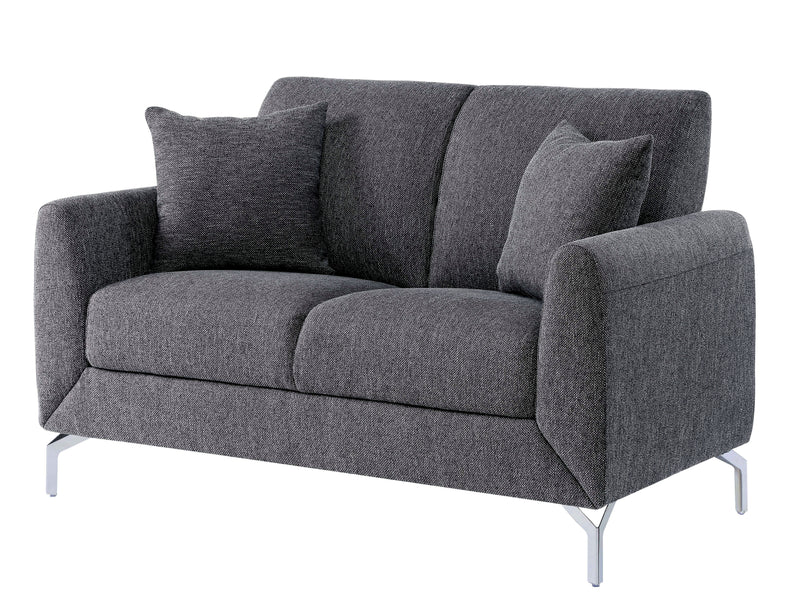 Bardi Contemporary Upholstered Loveseat in Gray