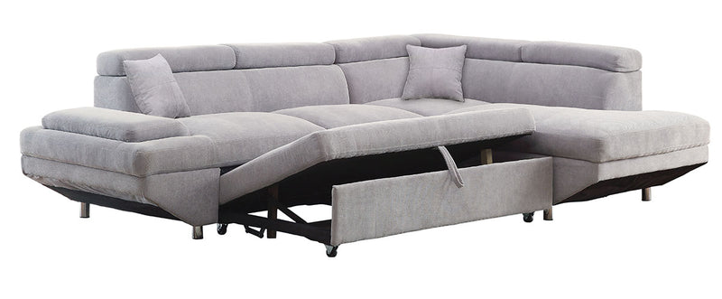 Ashely Contemporary L-Shape Sectional in Gray