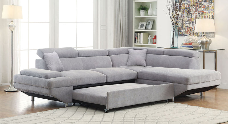 Ashely Contemporary L-Shape Sectional in Gray