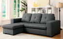 Dento Transitional Sleeper Storage Sectional in Gray