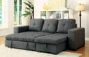 Dento Transitional Sleeper Storage Sectional in Gray